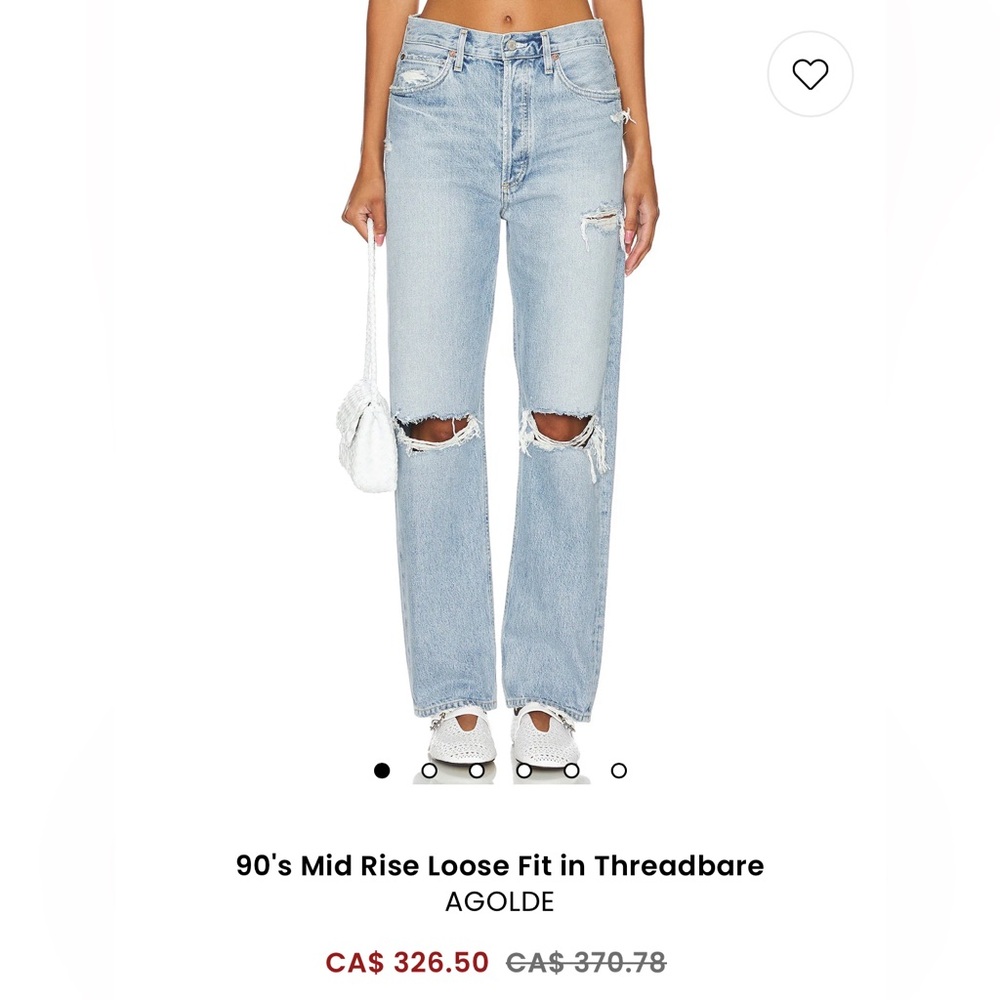 Agolde Mid Rise Light Blue Jeans